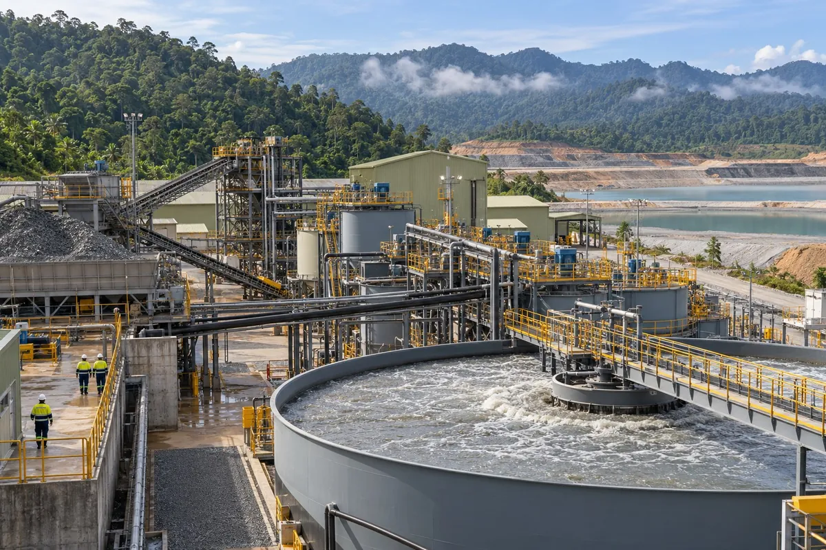 Penjom gold processing facility in Pahang, Malaysia